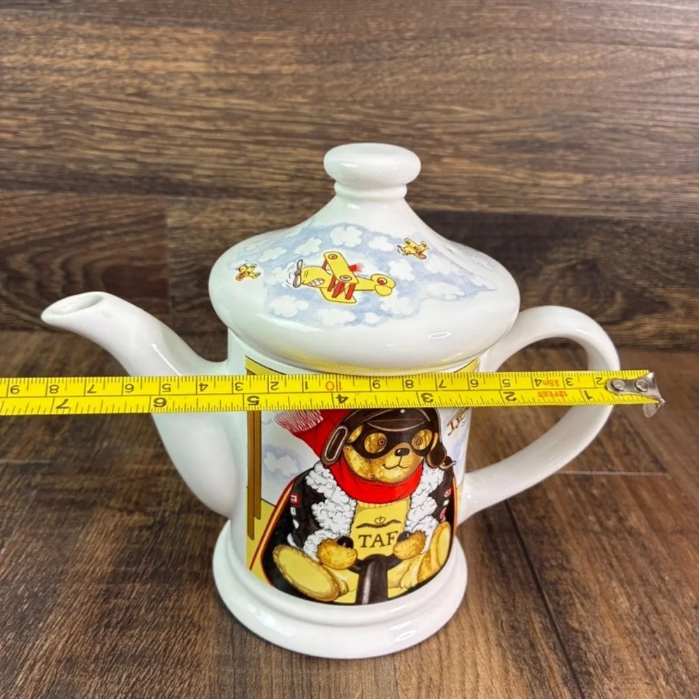 Wade Alex the Aviator Teapot Judith Wootton Made in England Bear Pilot Vintage